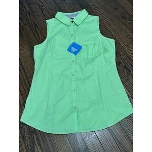 Columbia Sleeveless Woven Shirt in Lime Green